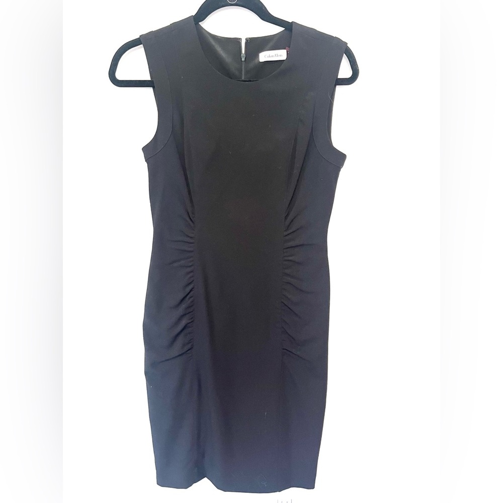 Calvin Klein Black Ruched Dress